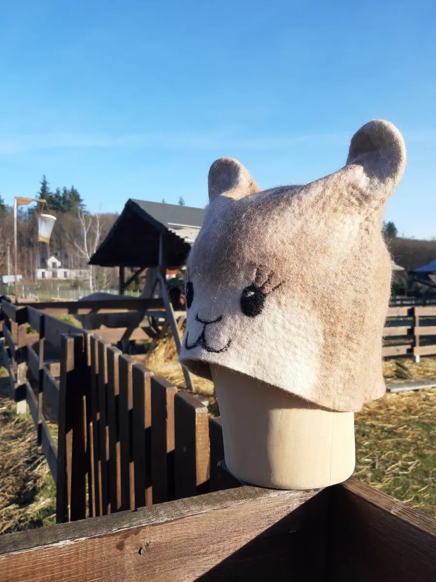 Čepice do sauny nebo na otužování – kočička