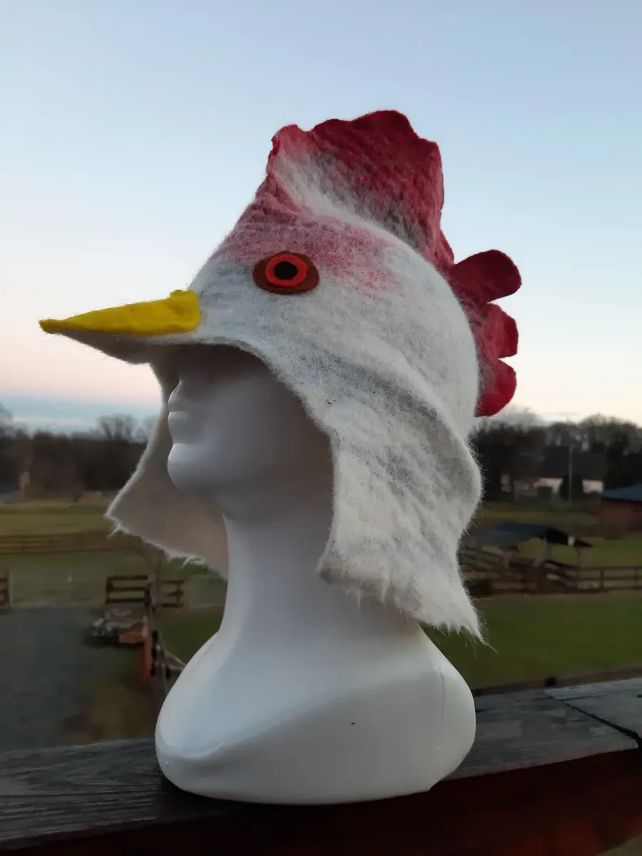 Sauna or winter swimming hat – rooster